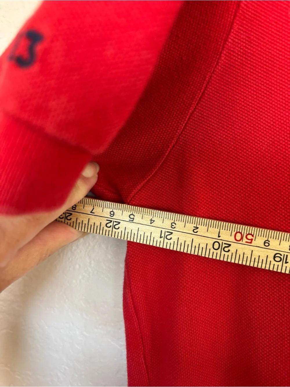 Ralph Lauren Red Short-Sleeve Polo with Embroidered Bear size L
